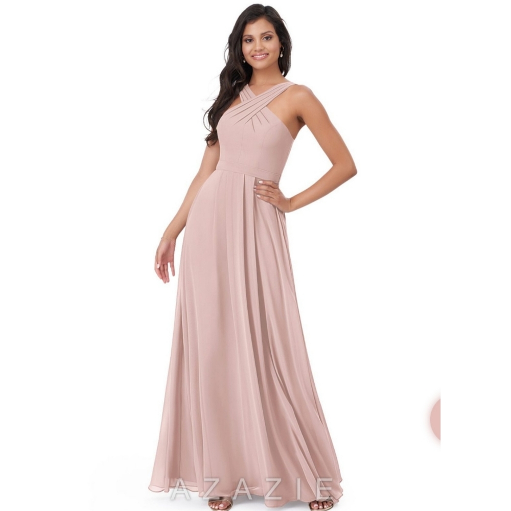 Azazie Dixie Dusty Rose Bridesmaid dress